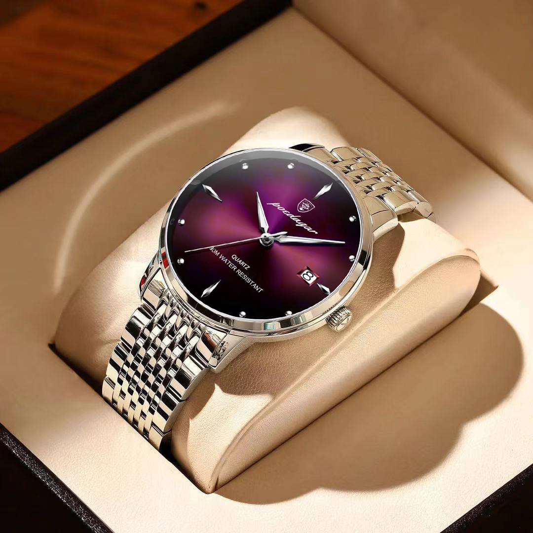 Swiss brand men's watch waterproof night light ultra-thin calendar quartz watch live broadcast foreign trade hot item one piece dropshipping