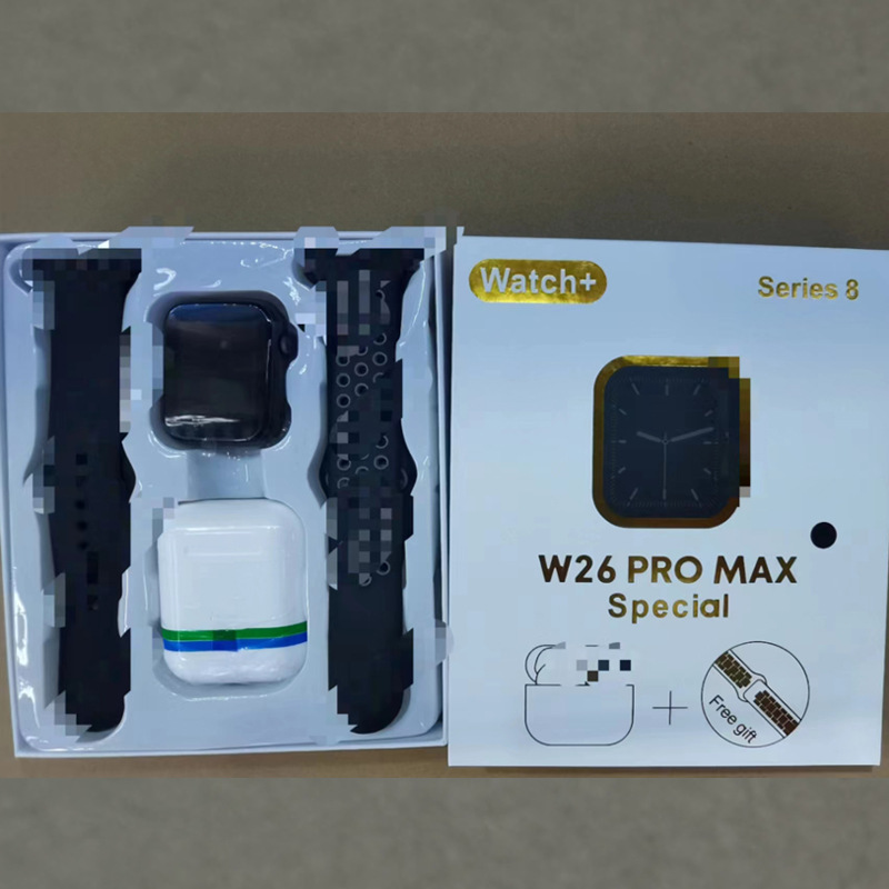 W26 Promax Smart Watch Wireless Earphones 2-in-1 Combination Set Heart Rate, Exercise, Step Count, Bluetooth Call