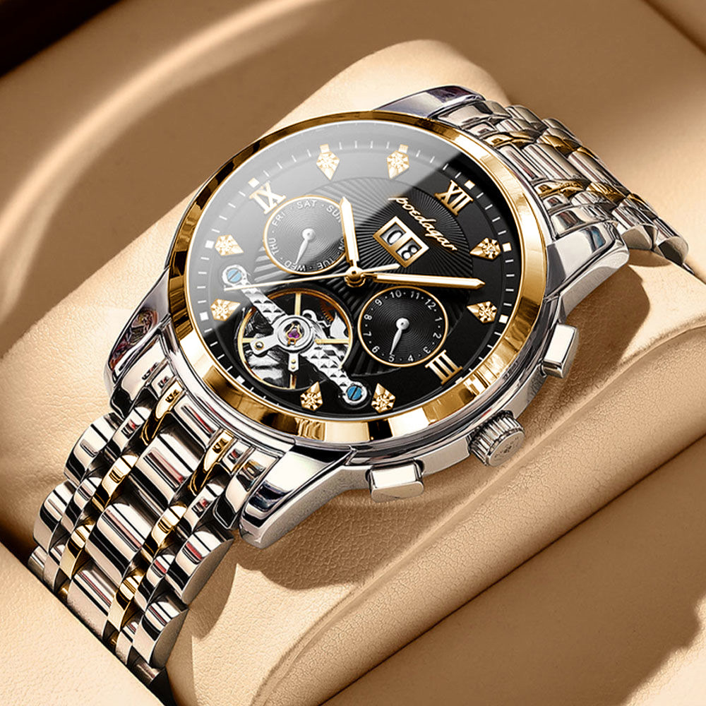 Swiss brand men's watch, fully automatic mechanical watch, waterproof night light watch, live broadcast, popular foreign trade item, one piece dropshipping