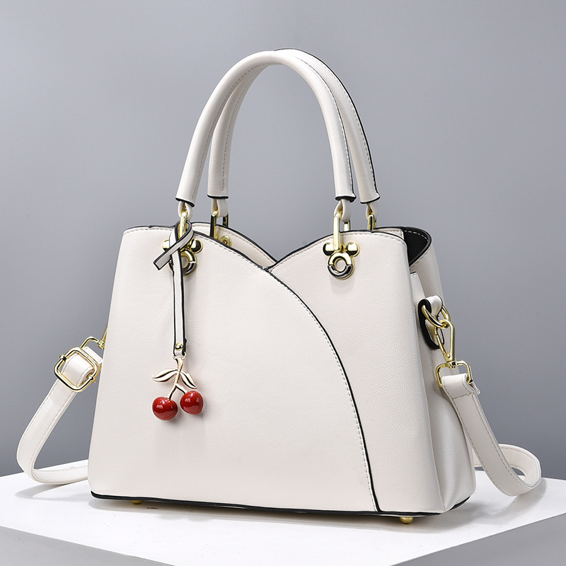 Handbag, large capacity bag, 2025 new solid color women's bag, mother's bag, middle-aged fashionable versatile crossbody bag