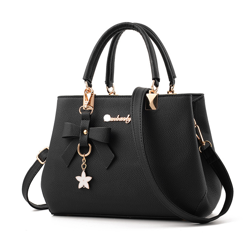 Bag Women 2025 New Lychee Pattern Women's Bag Bow Middle aged Mom's Bag Women's Handbag Can be Shouldered Single