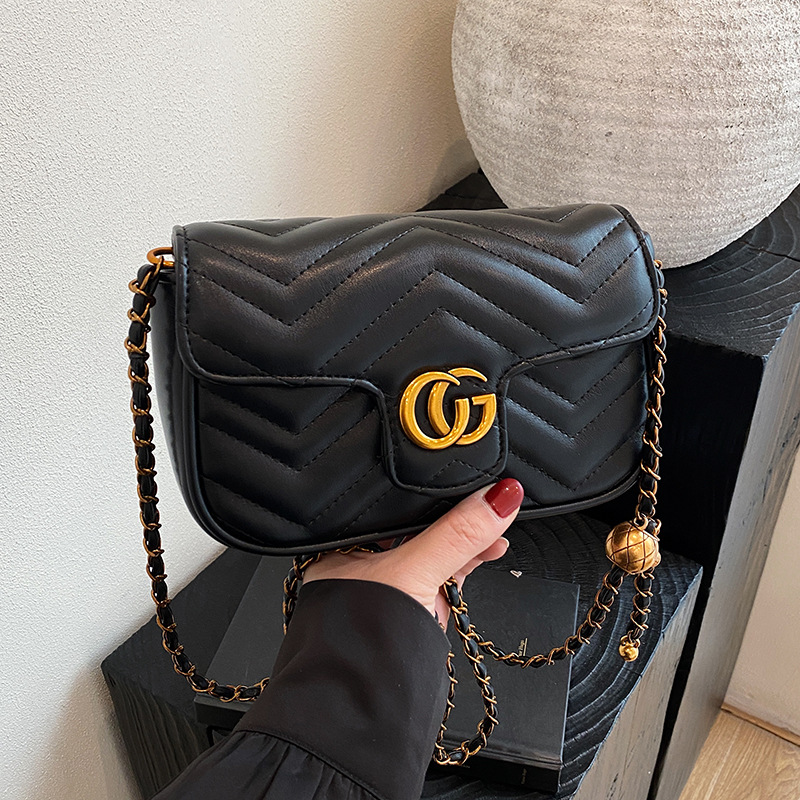 2025 new high-end texture PU chain bag, casual, fashionable, luxurious design, versatile, portable crossbody single shoulder women's bag 2025 new high-end texture PU chain bag, casual, fashionable, luxurious design, versatile, portable crossbody single shoulder women's bag