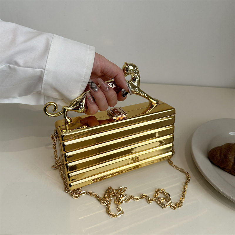 2025 New Acrylic Bag Women's European and American Fashion Ice Crack Personalized Design Versatile Chain Crossbody Box Bag