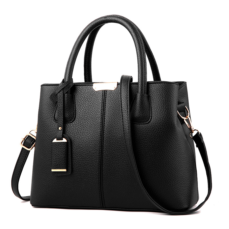 Bag 2025 New European and American Foreign Trade Women's Bag Litchi Pattern Fashion Women's Handbag Single Shoulder Diagonal Cross Bag Hair Collection