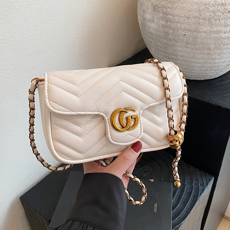 2025 new high-end texture PU chain bag, casual, fashionable, luxurious design, versatile, portable crossbody single shoulder women's bag 2025 new high-end texture PU chain bag, casual, fashionable, luxurious design, versatile, portable crossbody single shoulder women's bag
