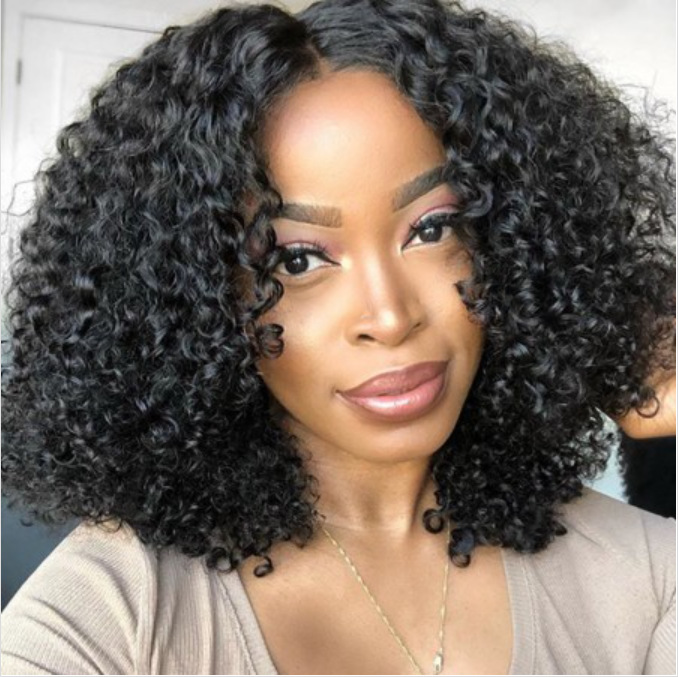 Cross border new product African small roll wig hair European and American wig women's short curly hair rose net synthetic full head set wigs