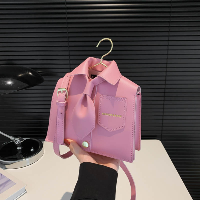 Personalized small clothes bag 2025 new Xiaohongshu style women's one shoulder fashionable and funny crossbody tote bag PU