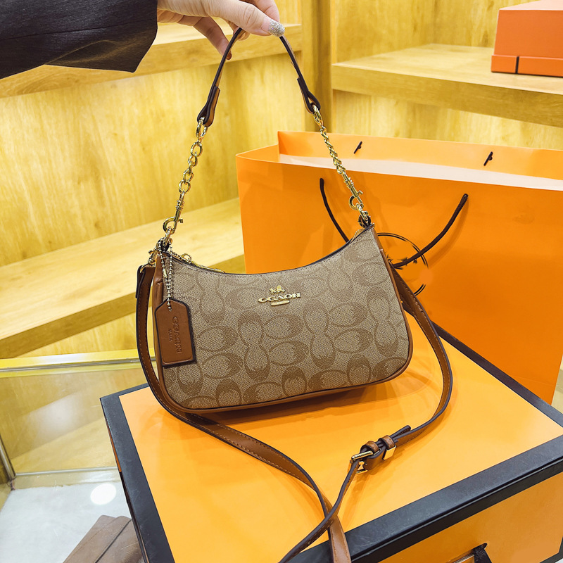 This year's trendy small bag 2025 new style internet famous armpit bag retro bag printed diagonal cross bag shoulder bag