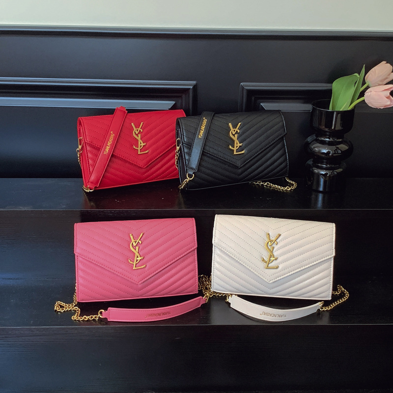 Foreign Trade Bag Women 2025 New Cross border Small Fragrant Style Ling Grid Chain Bag Versatile Single Shoulder Crossbody Bag Small Square Bag