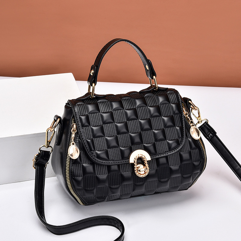 Bucket bag for women 2025 new style simple embroidery thread middle-aged women's bag atmospheric mother bag Korean version large capacity single shoulder crossbody