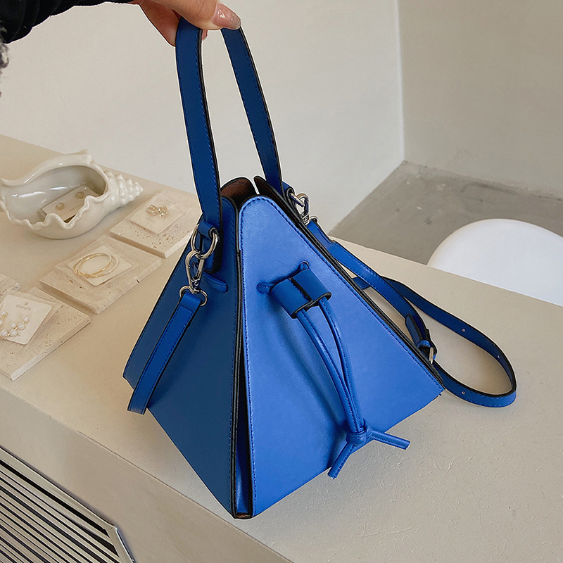 Cross border personalized triangle bag 2025 new forest style soft girl candy color western-style hand-held crossbody shoulder bag cross-border pu