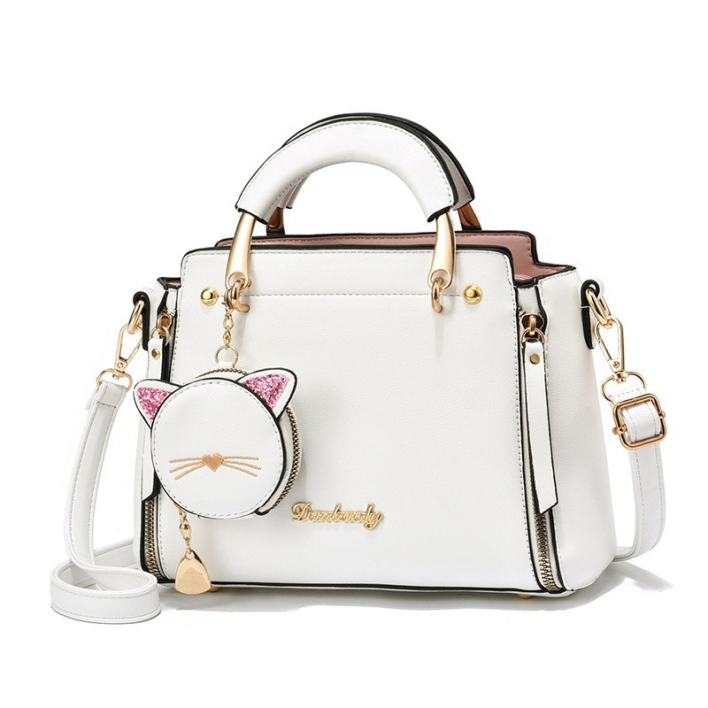 Bag for women 2025 new fashionable sweet lady handbag Korean version casual personality cat shoulder cross bag trend