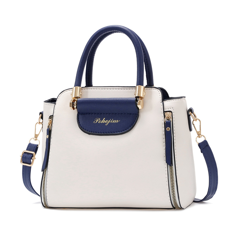 【 Foreign Trade Recommendation 】 Women's 2025 New Fashion Color blocked Handbag Korean Edition Large Capacity Single Shoulder Crossbody Bag