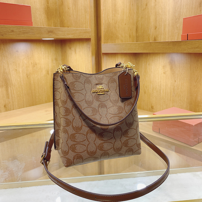 Foreign Trade Women's Bag Bucket Bag Women's 2025 New European and American Fashion Printed Handbag Versatile Large Capacity Shoulder Bag