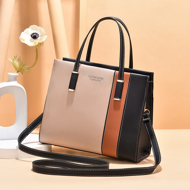 Colorful and stylish women's handbag 2025 new large capacity mother bag single shoulder crossbody bag