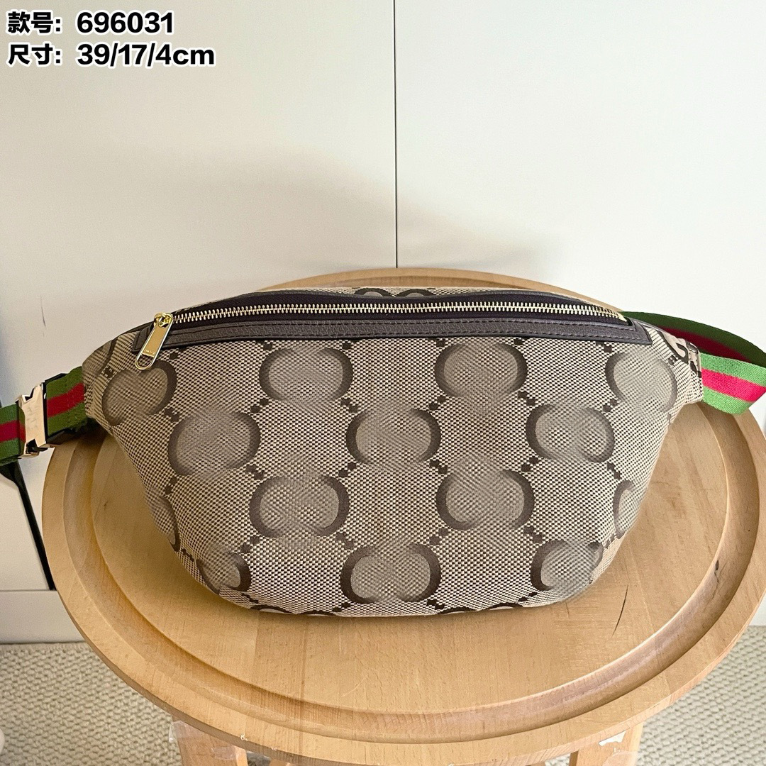 2023 new canvas bag 696031 men's bag chest bag waist bag one piece dropshipping bag for both men and women internet celebrities, same style bag