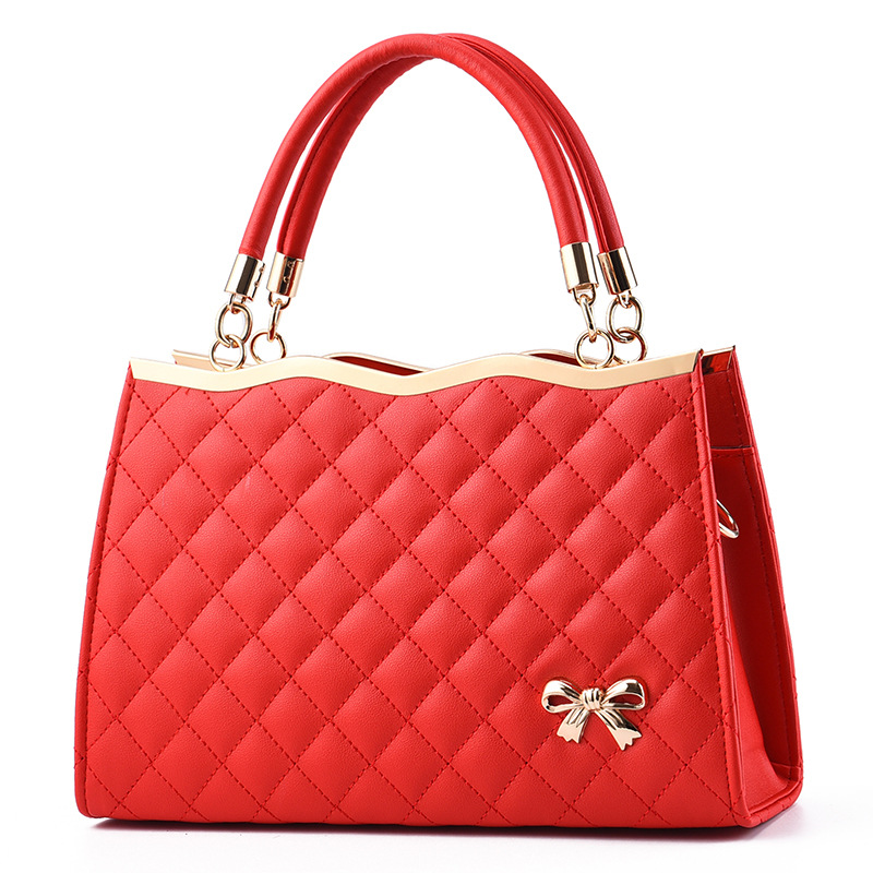 Women's handbag 2025 summer new embroidered diamond grid women's handbag foreign trade large bag single shoulder crossbody bag dropshipping