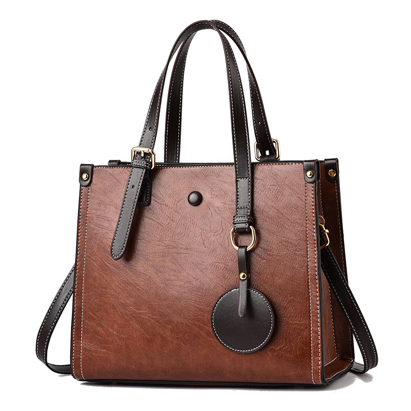 Bag for women 2025 autumn new fashionable retro handbag with large capacity and temperament, middle-aged single shoulder crossbody bag