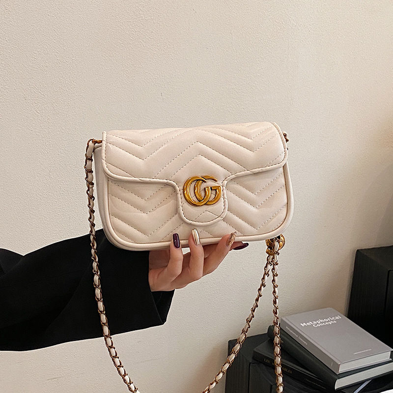 2025 new high-end texture PU chain bag, casual, fashionable, luxurious design, versatile, portable crossbody single shoulder women's bag 2025 new high-end texture PU chain bag, casual, fashionable, luxurious design, versatile, portable crossbody single shoulder women's bag