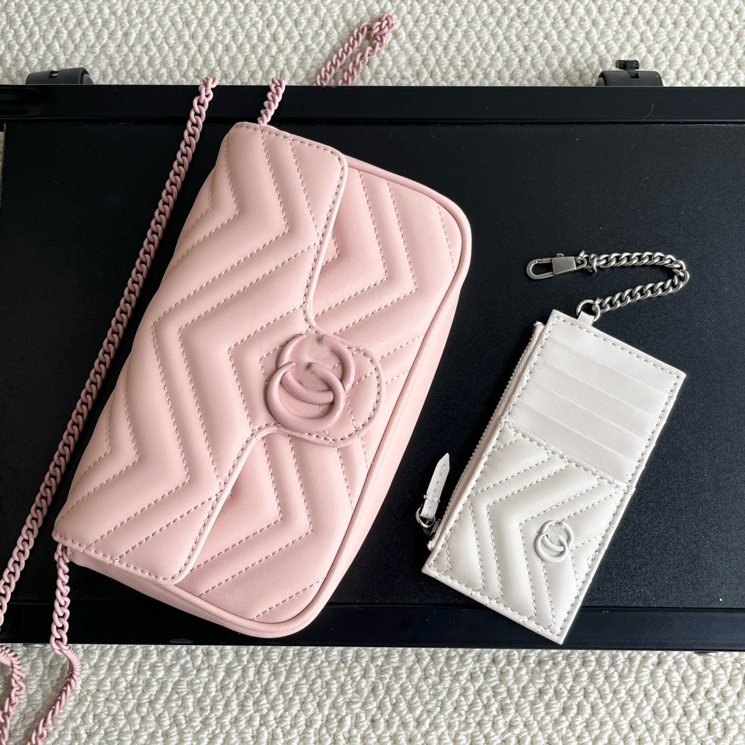 24SS new classic casual leather flip cover double G single shoulder diagonal cross handbag women's bag with physical logo
