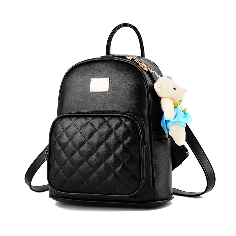 2025 autumn and winter new backpack, college style casual backpack, Korean version trendy and fashionable women's bag, teddy bear backpack, dropshipping