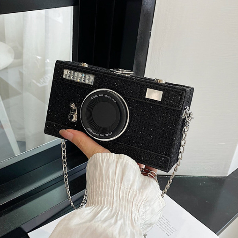 Personalized and creative camera bag, new 2025 trend single shoulder chain bag, Instagram popular women's crossbody box bag