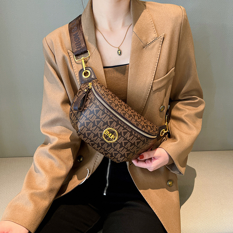Brand handbag for women 2025, new vintage floral fashion texture, retro printed women's chest bag, versatile single shoulder crossbody bag