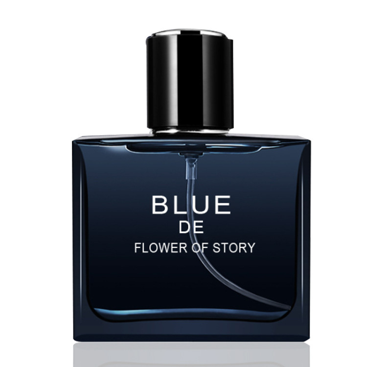 Online celebrity live broadcast popular blue men's perfume, fresh and lasting, cologne fragrance 50ml, wholesale by manufacturers