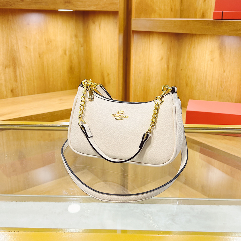 Internet celebrity's same style bag, women's 2025 new high-end women's bag, soft lychee patterned armpit bag, casual dumpling bag, trendy