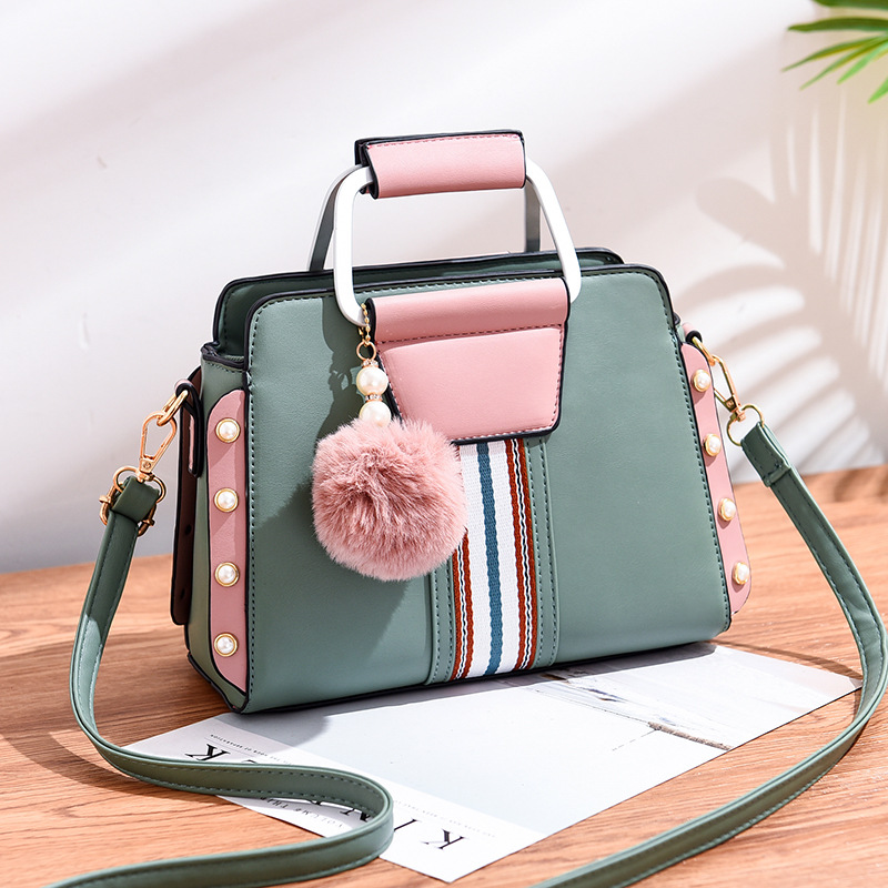 Bag Women 2025 New Fashionable European and American Bag Same Style Color Contrast Foreign Trade Large Capacity Women's Bag Single Shoulder Bag Trend