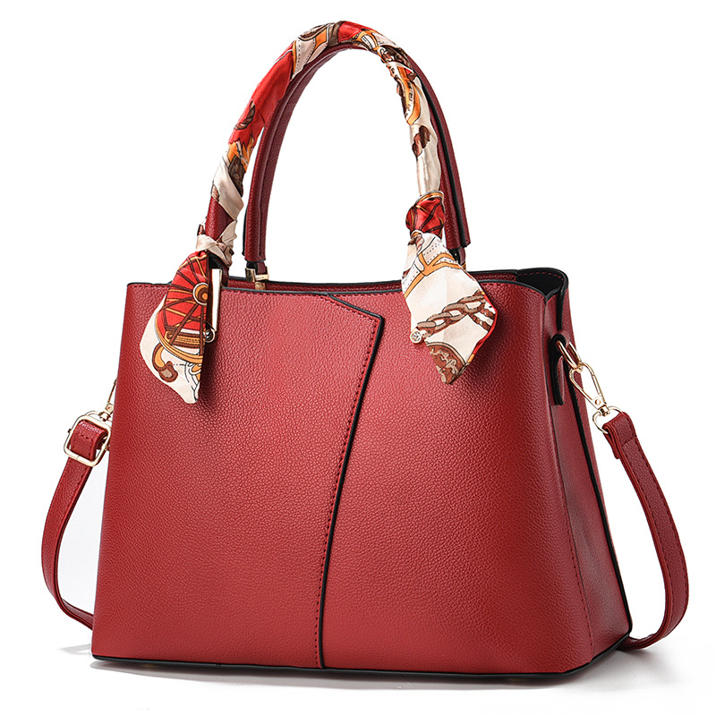 Mother's Day Gift Mother's Bag Red Bridal Wedding Bag 2025 New Simple Style Handbag Soft Leather Trend