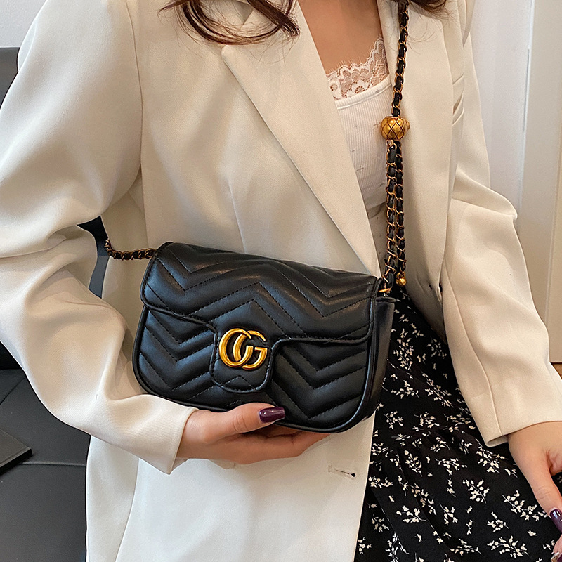 2025 new high-end texture PU chain bag, casual, fashionable, luxurious design, versatile, portable crossbody single shoulder women's bag 2025 new high-end texture PU chain bag, casual, fashionable, luxurious design, versatile, portable crossbody single shoulder women's bag