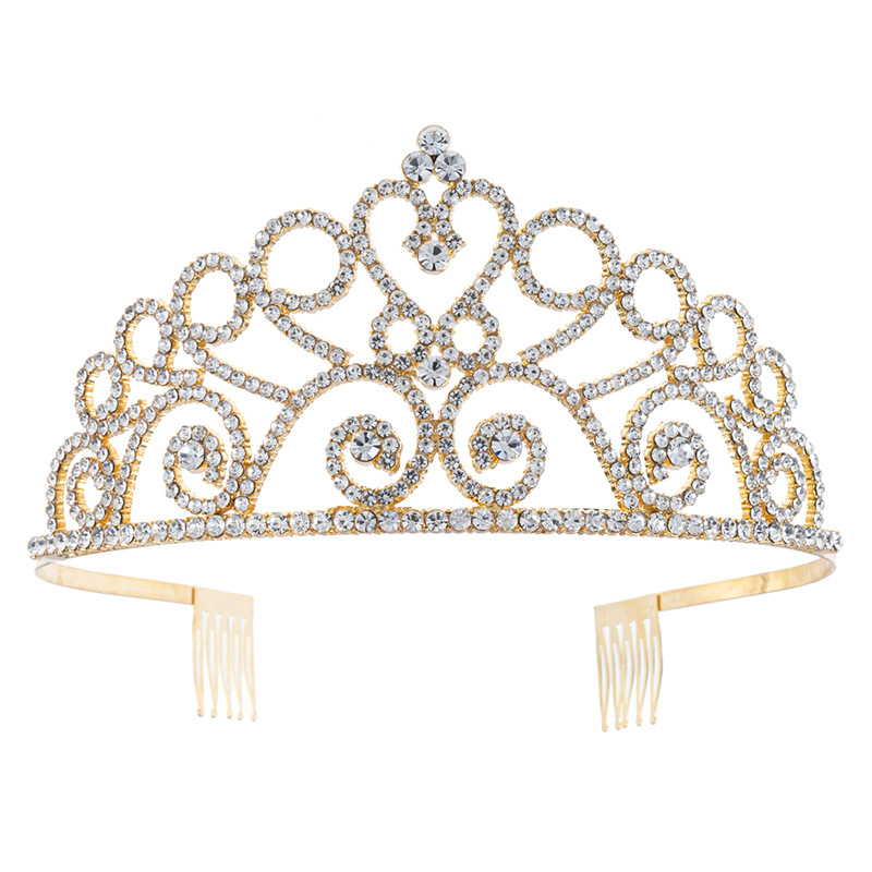 Bridal Wedding Grand Diamond Alloy Crown Beauty Pageant Banquet Party Temperament Crown Headwear Hair Accessories Wholesale