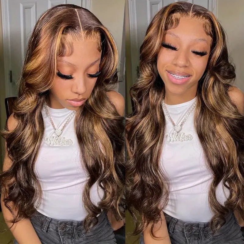 Cross border European and American fashion piano colored wig, hot selling in Africa, front lace big wave long curly hair synthetic full head cover Cross border European and American fashion piano colored wig, hot selling in Africa, front lace big wave long curly hair synthetic full head cover