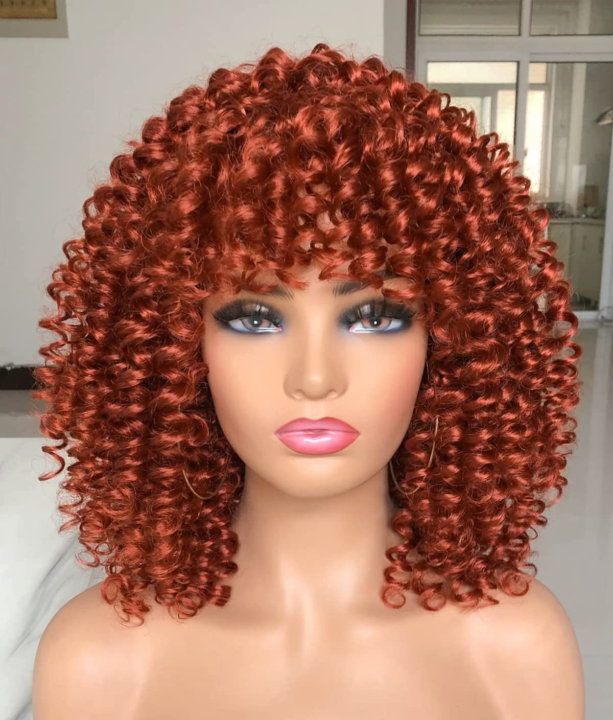 Cross border European and American wigs female wig manufacturers wholesale Africa small curly hair explosive head multi-color synthetic wig full head set Cross border European and American wigs female wig manufacturers wholesale Africa small curly hair explosive head multi-color synthetic wig full head set