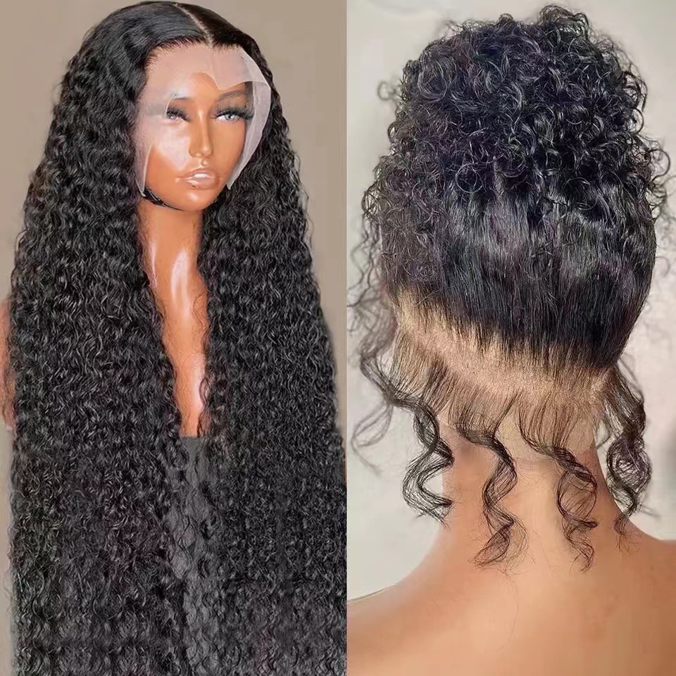 Cross border foreign trade hot selling lace wig, African small roll synthetic full head cover manufacturer wholesale, natural and realistic
