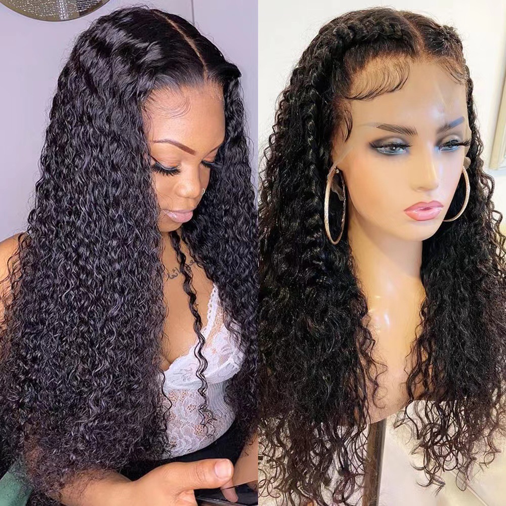 Cross border wig, European and American women's new product, black headband, fluffy long curly hair, mid split full top wig, head style wig Cross border wig, European and American women's new product, black headband, fluffy long curly hair, mid split full top wig, head style wig