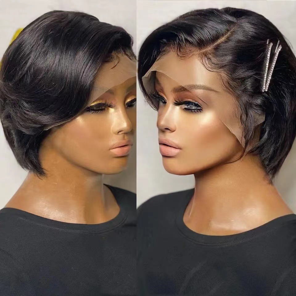European and American wig for women, African short hair, black handsome BoBo head, synthetic high-temperature silk wig manufacturer in stock European and American wig for women, African short hair, black handsome BoBo head, synthetic high-temperature silk wig manufacturer in stock