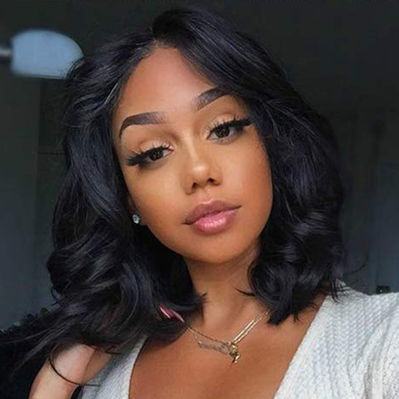 Wholesale of Black Wave Roll High Temperature Silk Fiber Short Curl Hair Set for Cross border Fashion Women's Wigs in Europe and America Wholesale of Black Wave Roll High Temperature Silk Fiber Short Curl Hair Set for Cross border Fashion Women's Wigs in Europe and America