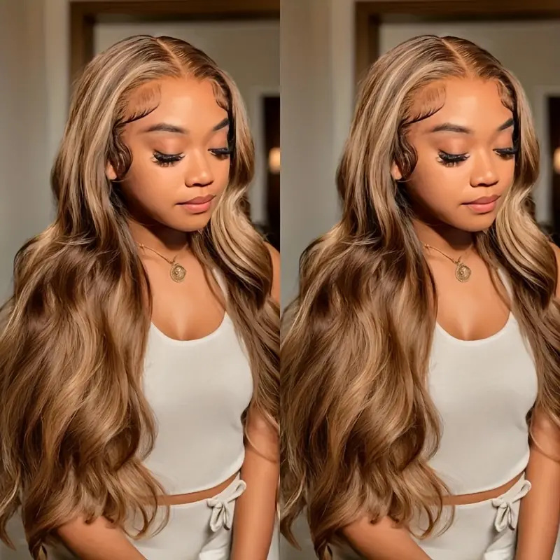 Front Lace Wig Women's Medium Large Wave Long Curled Hair Fluffy Natural Full Head Set Front Lace Wig Women's Medium Large Wave Long Curled Hair Fluffy Natural Full Head Set