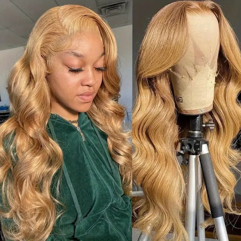 Amazon hot selling lace wig gold new product, women's big wave long curly hair full head cover factory stock Amazon hot selling lace wig gold new product, women's big wave long curly hair full head cover factory stock