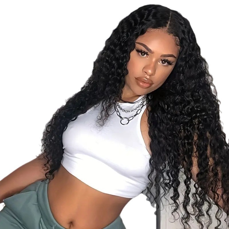 Cross border European and American fashion front lace synthetic wig Amazon Africa hot selling small roll tube long roll hair cover Cross border European and American fashion front lace synthetic wig Amazon Africa hot selling small roll tube long roll hair cover