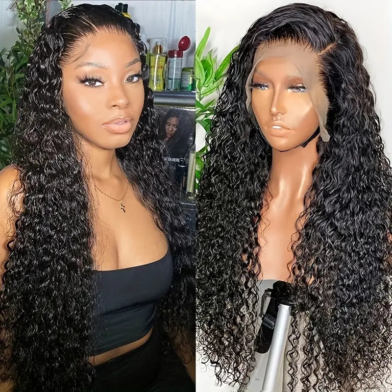 Cross border foreign trade fashion lace synthetic head cover Amazon Europe and America hot selling small coiled tube curly hair wig wig Cross border foreign trade fashion lace synthetic head cover Amazon Europe and America hot selling small coiled tube curly hair wig wig
