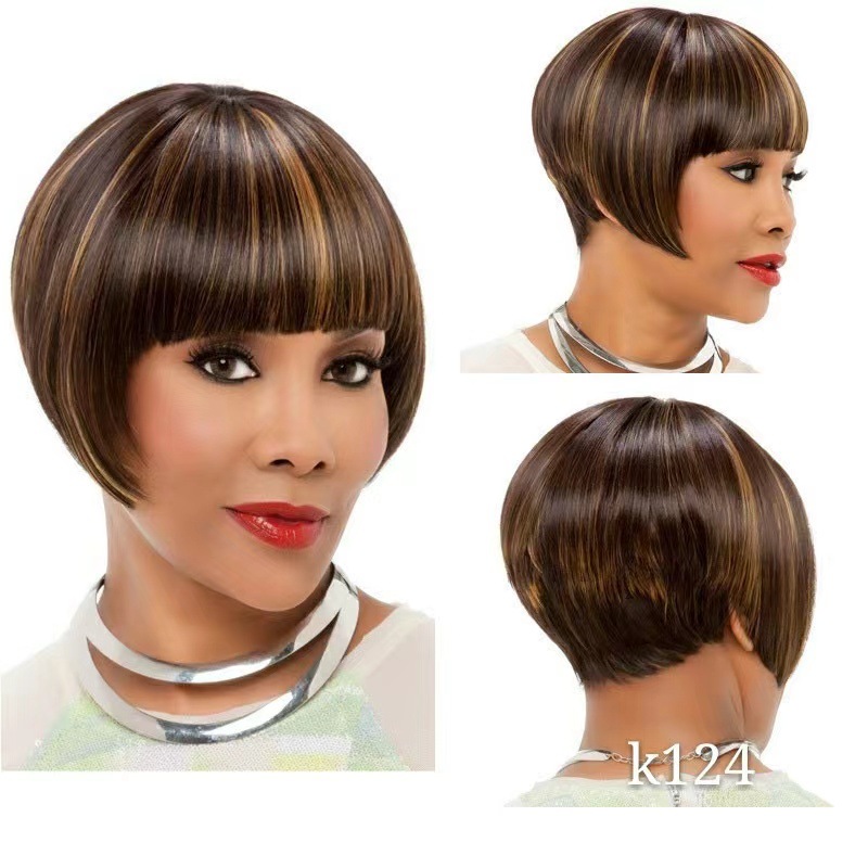 Wig for women, short curly hair, short hair for women, fluffy and natural, African, European and American fashion hairstyle manufacturers, spot wholesale, foreign trade Wig for women, short curly hair, short hair for women, fluffy and natural, African, European and American fashion hairstyle manufacturers, spot wholesale, foreign trade