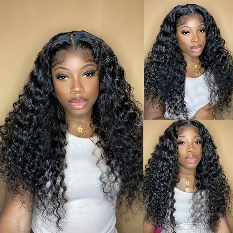 African women's hot selling small coiled tube explosive head long curly hair wig cross-border hot selling front lace 13 * 4 wig African women's hot selling small coiled tube explosive head long curly hair wig cross-border hot selling front lace 13 * 4 wig