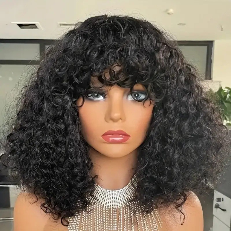 Cross border new wig African women's fashion wig short curly hair wrapped tube small curly hair synthetic full head cover wig Cross border new wig African women's fashion wig short curly hair wrapped tube small curly hair synthetic full head cover wig