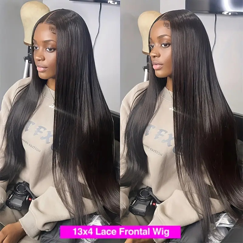 European and American lace wig black women's mid length straight hair fluffy natural fashion daily full hair set in stock European and American lace wig black women's mid length straight hair fluffy natural fashion daily full hair set in stock