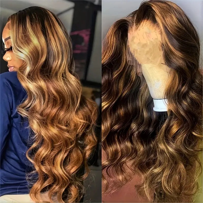 Cross border European and American Fashion Piano Color Wig Headset African Hot Selling Lace Big Wave Curly Hair Wig