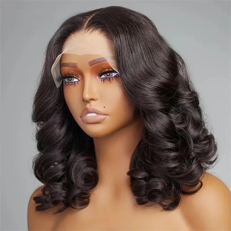 European and American fashion wave mid long hair lace wig, popular lace wig in Africa