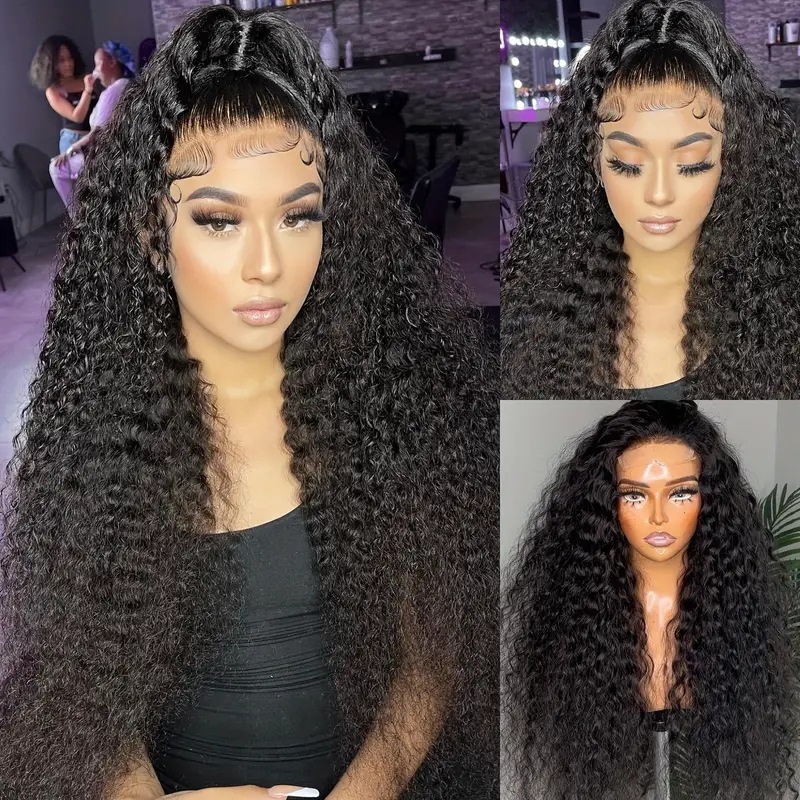 Cross border fashion front lace 13 * 4 wig Amazon hot selling small coiled tube explosive head curly hair cover Cross border fashion front lace 13 * 4 wig Amazon hot selling small coiled tube explosive head curly hair cover